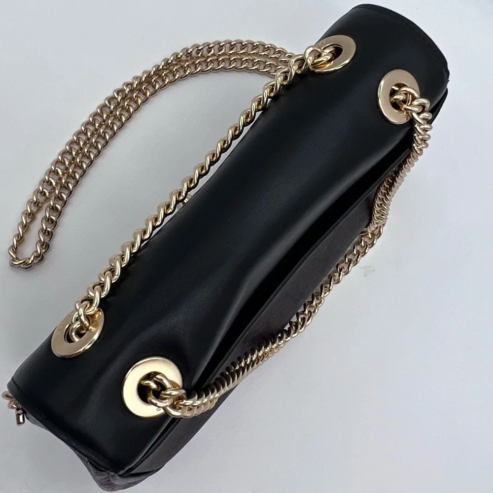 Coach Turnlock Chain Shoulder Bag 54182 Signature Canvas Python Like New - Picture 9 of 16